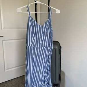 Old Navy Blue and White Striped Dress